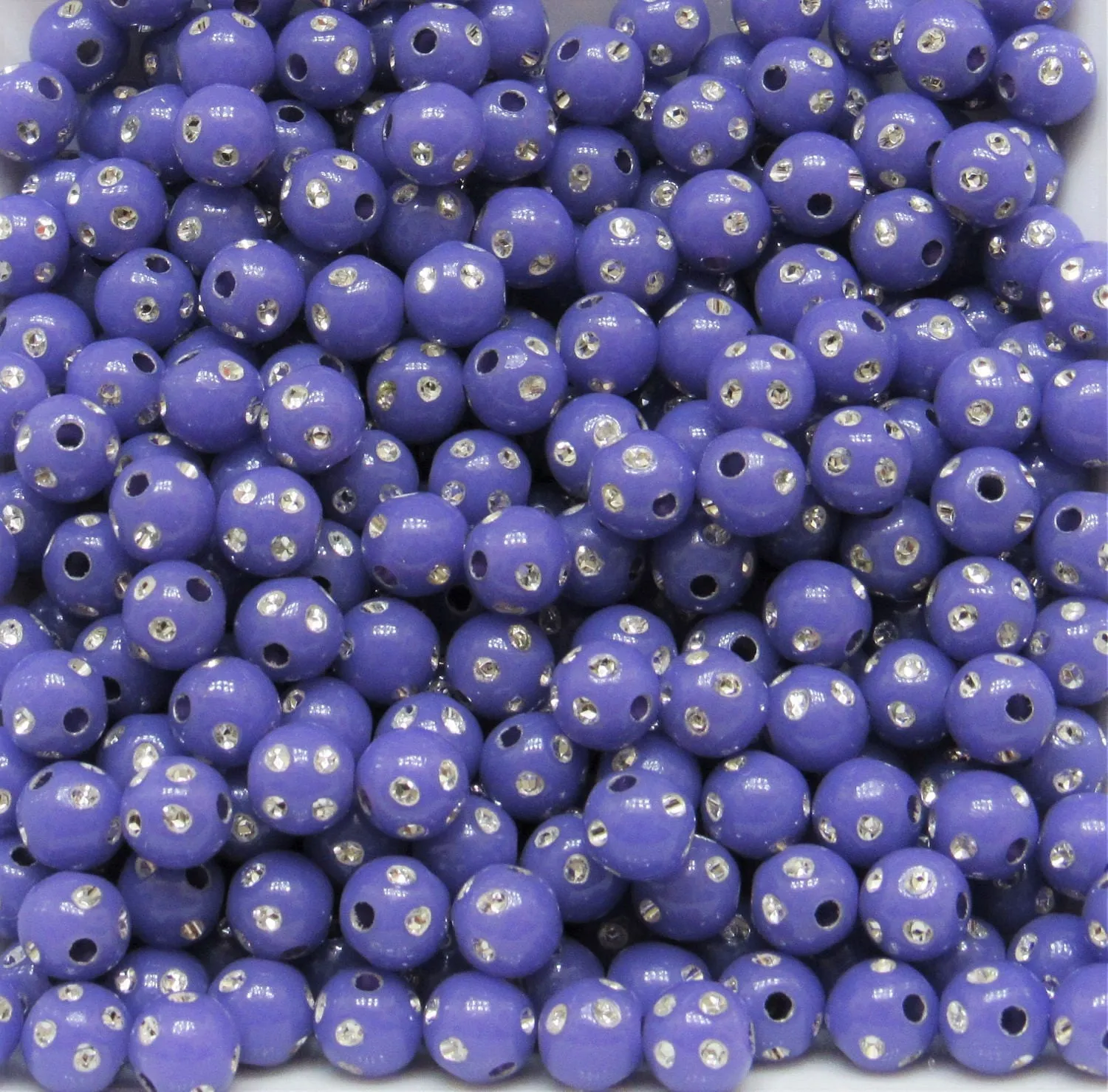 10mm Purple Bubblegum Rhinestone Beads, Bubblegum Beads, Chunky Bling Beads, Gumball Beads Chunky Necklace Beads, Rhinestone look Bead