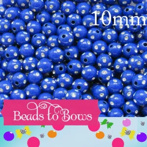 10mm Royal BlueBubblegum Rhinestone Beads, Bubblegum Bead, Chunky Bling Beads, Gumball Beads Chunky Necklace Bead, Rhinestone look Beads