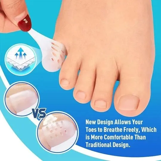 10PCS Silicone anti-friction toe protector Cover Thumb Foot Care Tool Toe Sleeves for Friction Pain Relief Finger Tube Protect