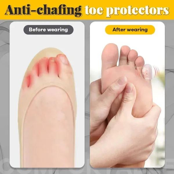 10PCS Silicone anti-friction toe protector Cover Thumb Foot Care Tool Toe Sleeves for Friction Pain Relief Finger Tube Protect