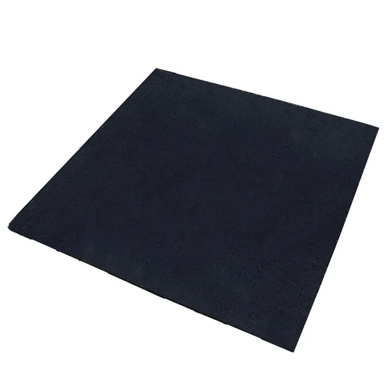 20mm EPDM Flat Bottom Rubber Gym Flooring - Black - with Connectors