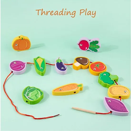 4IN1 Chunky Magnetic Wooden Lacing Puzzle