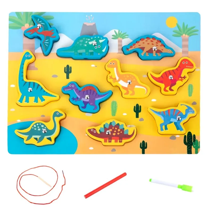 4IN1 Chunky Magnetic Wooden Lacing Puzzle