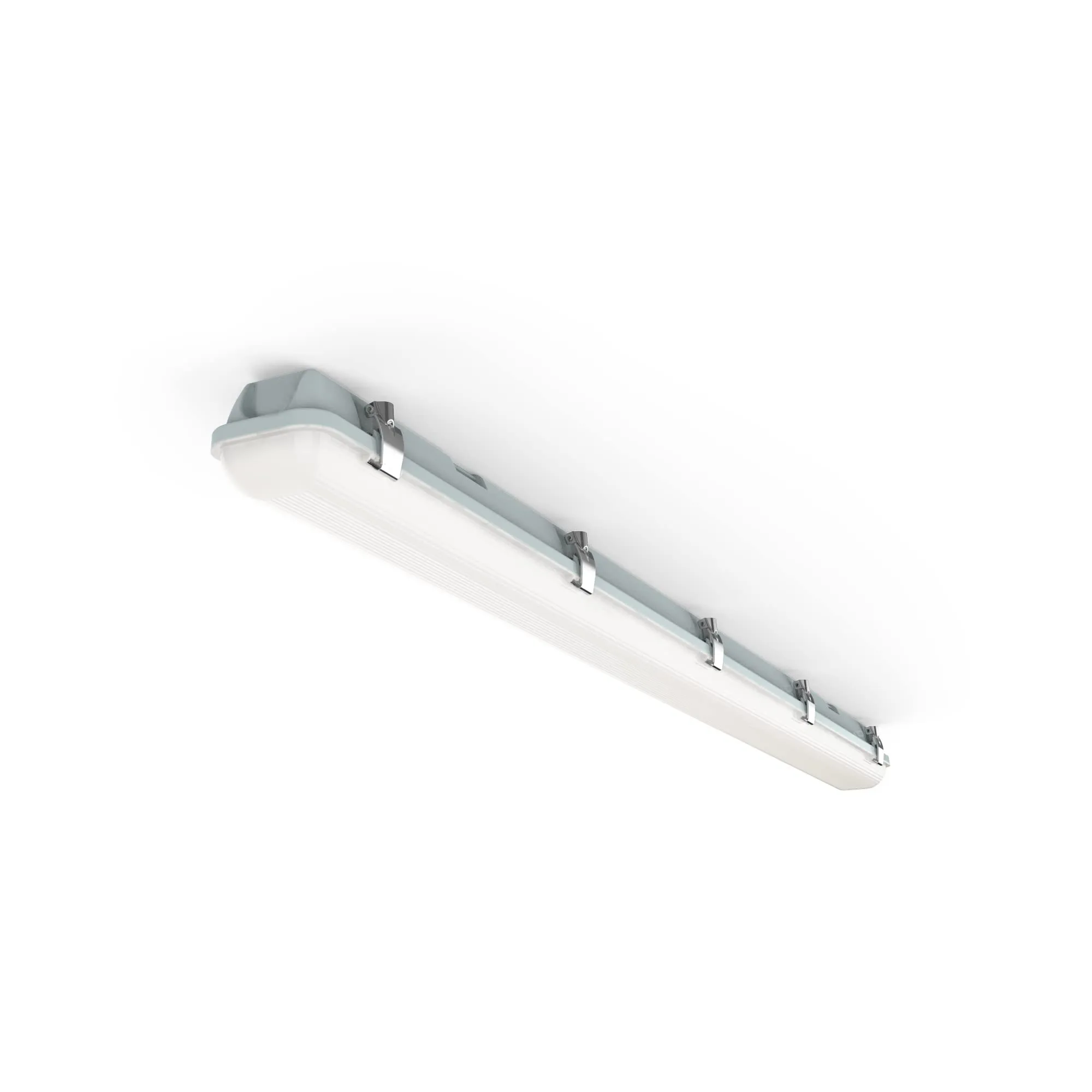 4lite Professional Indoor Or Outdoor Twin LED Fully Weatherproof Batten 5ft/1500mm Length IP65 60w 6353lm Polycarbonate Body Non Corrosive Cool White Perfect for Garage Or Loft Lighting