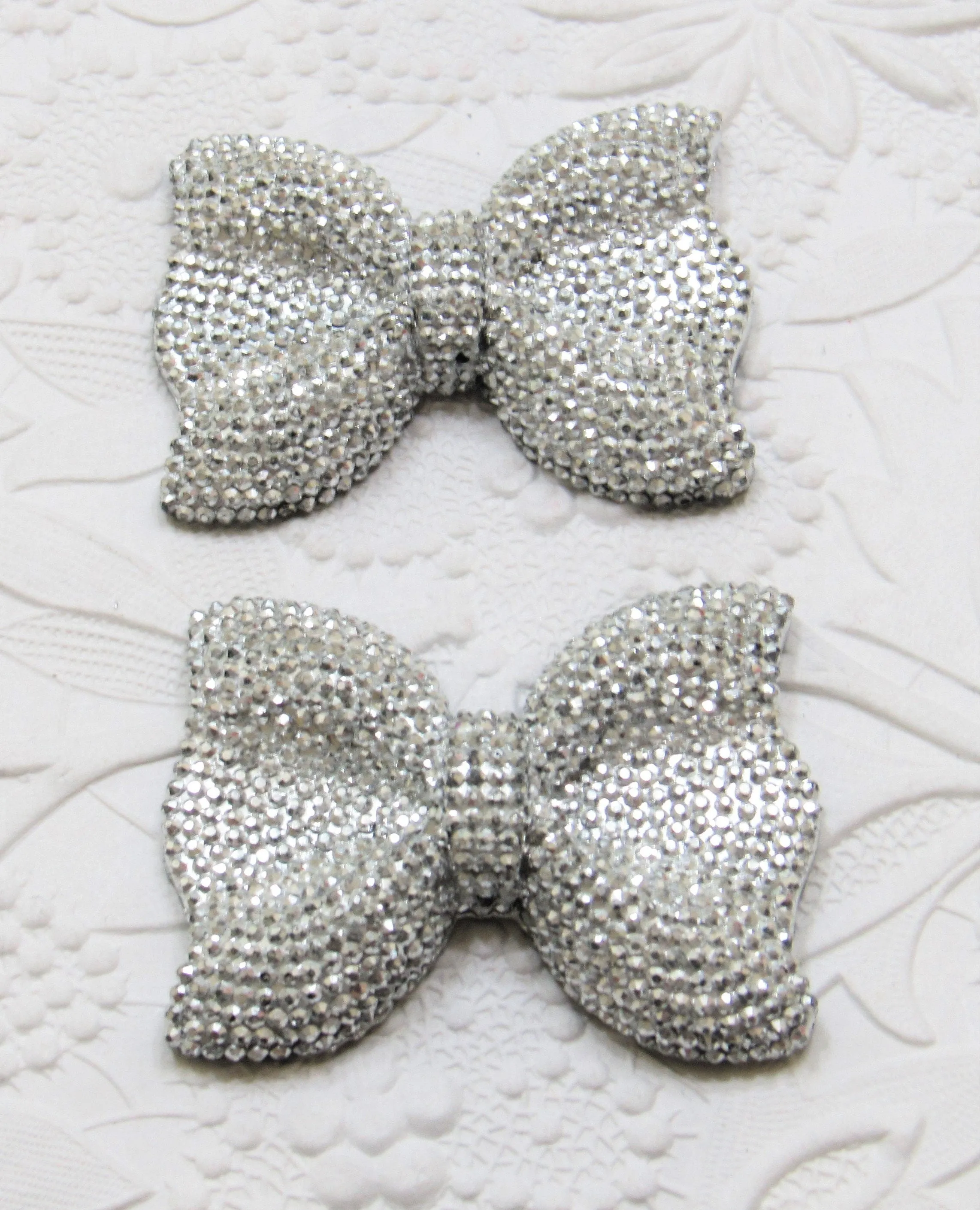 54mm Silver Rhinestone Bubblegum Bow Bead,  1 Bow Bead .99, Sparkling Rhinestone Chunky Beads, Gumball Rhinestone Beads, Chunky Bead Supply