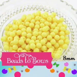 8mm AB Yellow Bubblegum Beads, Aurora Borealis Beads, Gumball Beads, Chunky Necklace Supply, Fairy Kawkii AB Beads, Bubblegum Beads