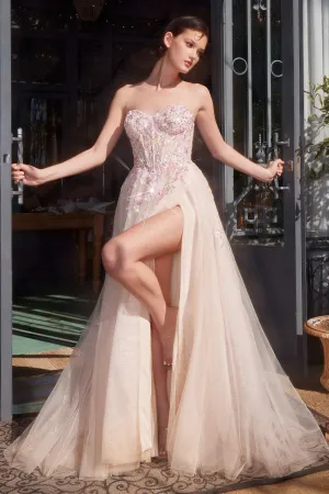 Andrea & Leo A1468 Summer Garden Applique A-Line Gown