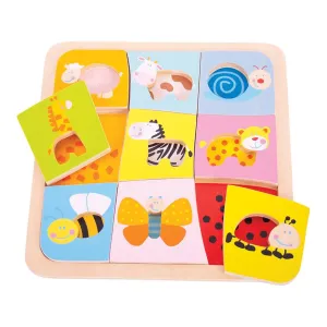 Animal Patterns Puzzle - Wooden
