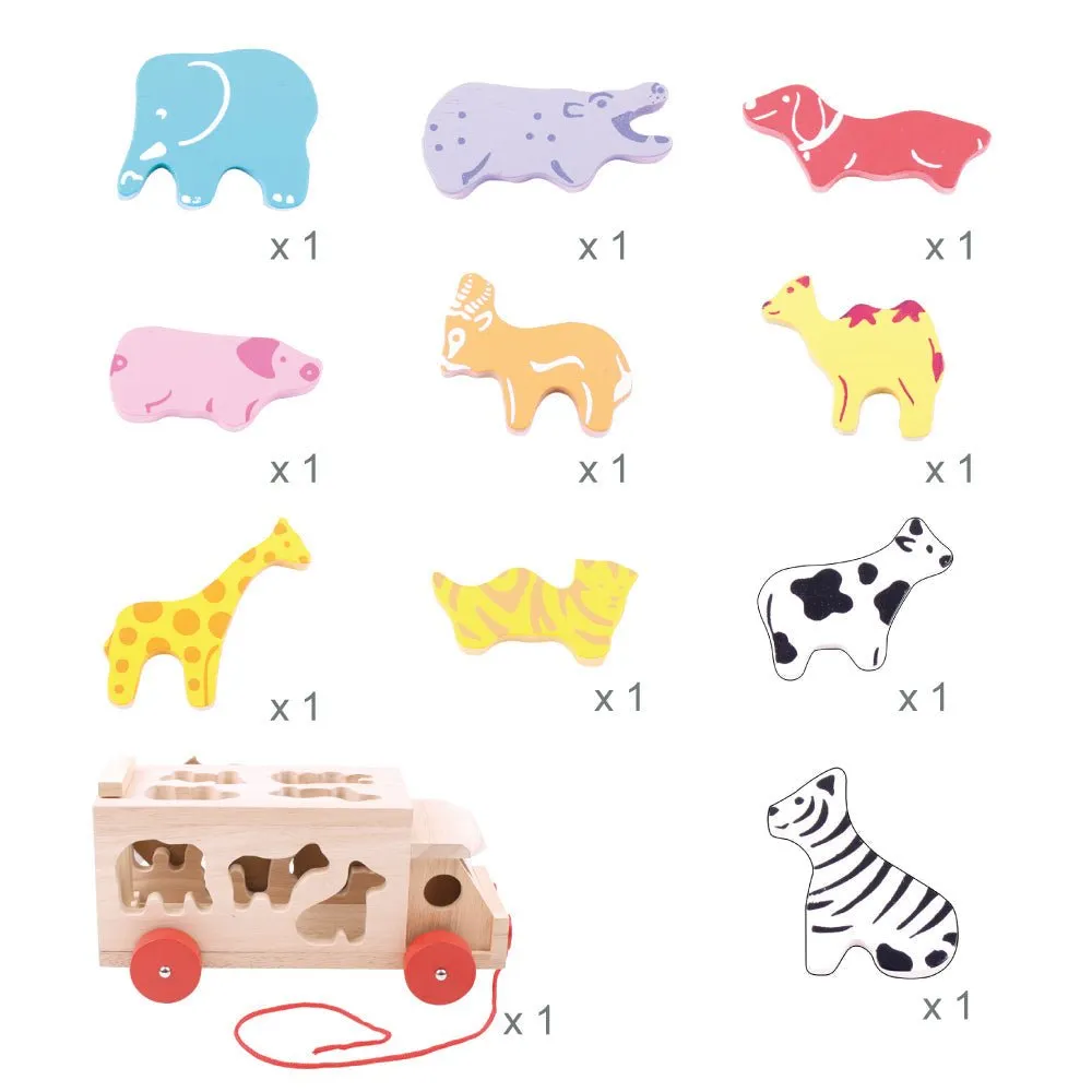 Animal Shape Lorry - Wooden Toy