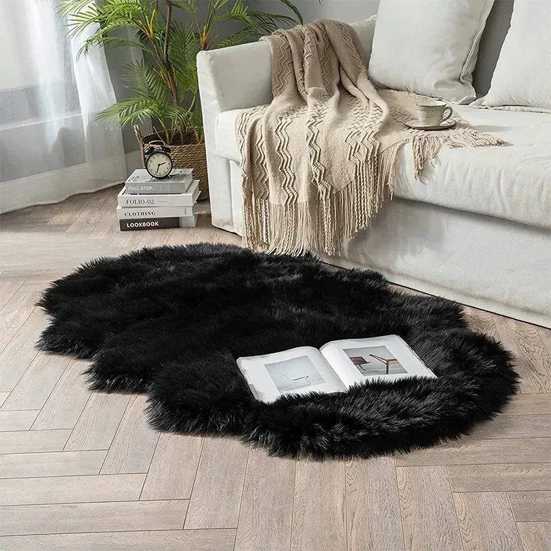 Animal Shaped Faux Fur Rug Runner