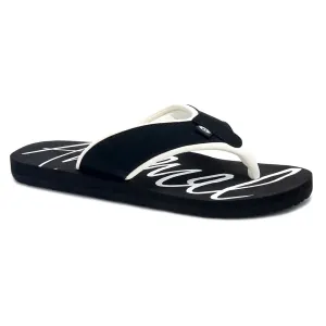Animal Womens Swish Logo Flip Flops  - Black