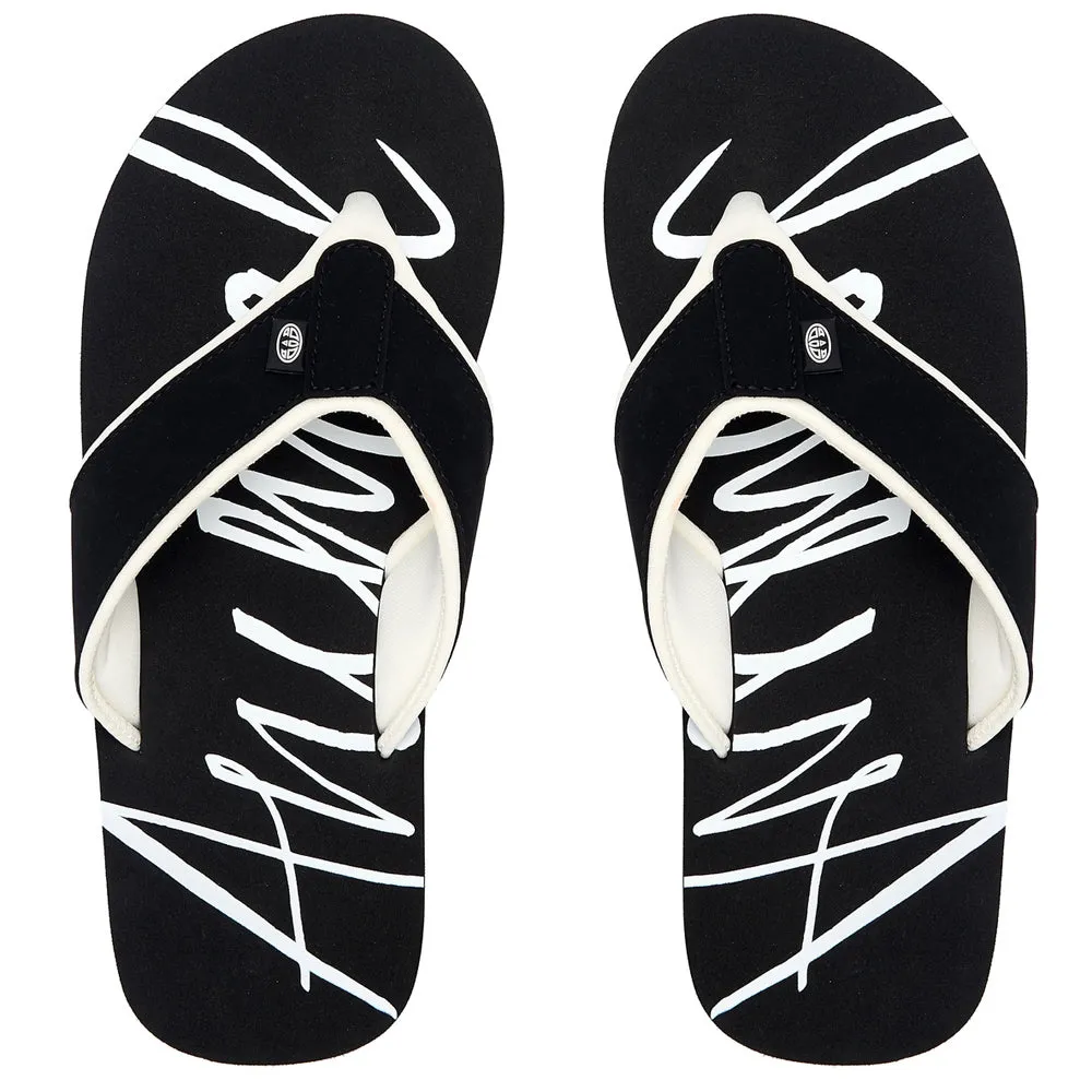 Animal Womens Swish Logo Flip Flops  - Black