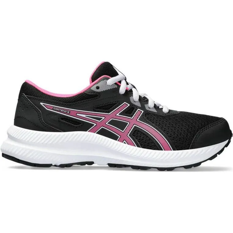 Asics Contend 8 Grade School Running Shoe Black/ Hot Pink