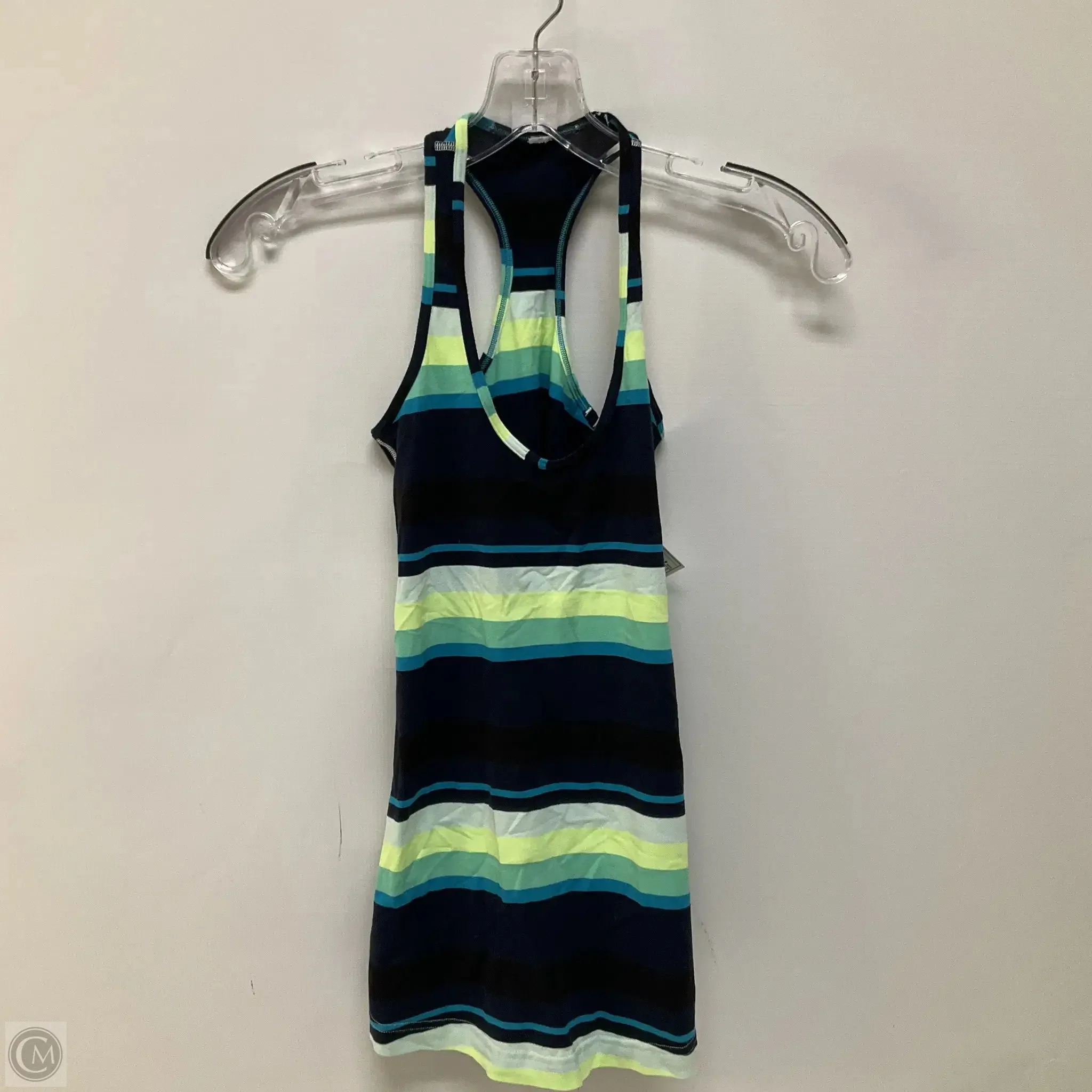 Athletic Tank Top By Lululemon In Striped Pattern, Size: 4