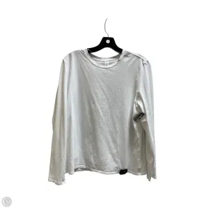 Athletic Top Long Sleeve Crewneck By Lululemon In White, Size: L