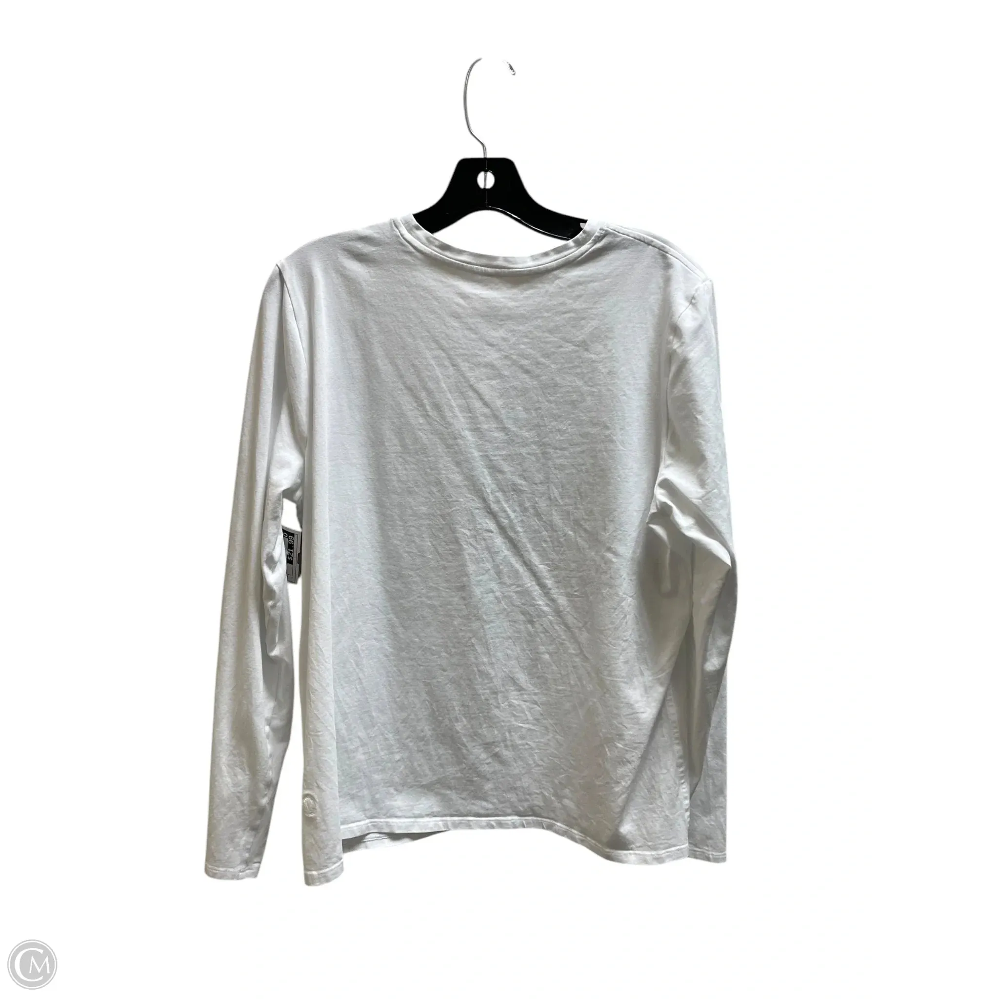 Athletic Top Long Sleeve Crewneck By Lululemon In White, Size: L
