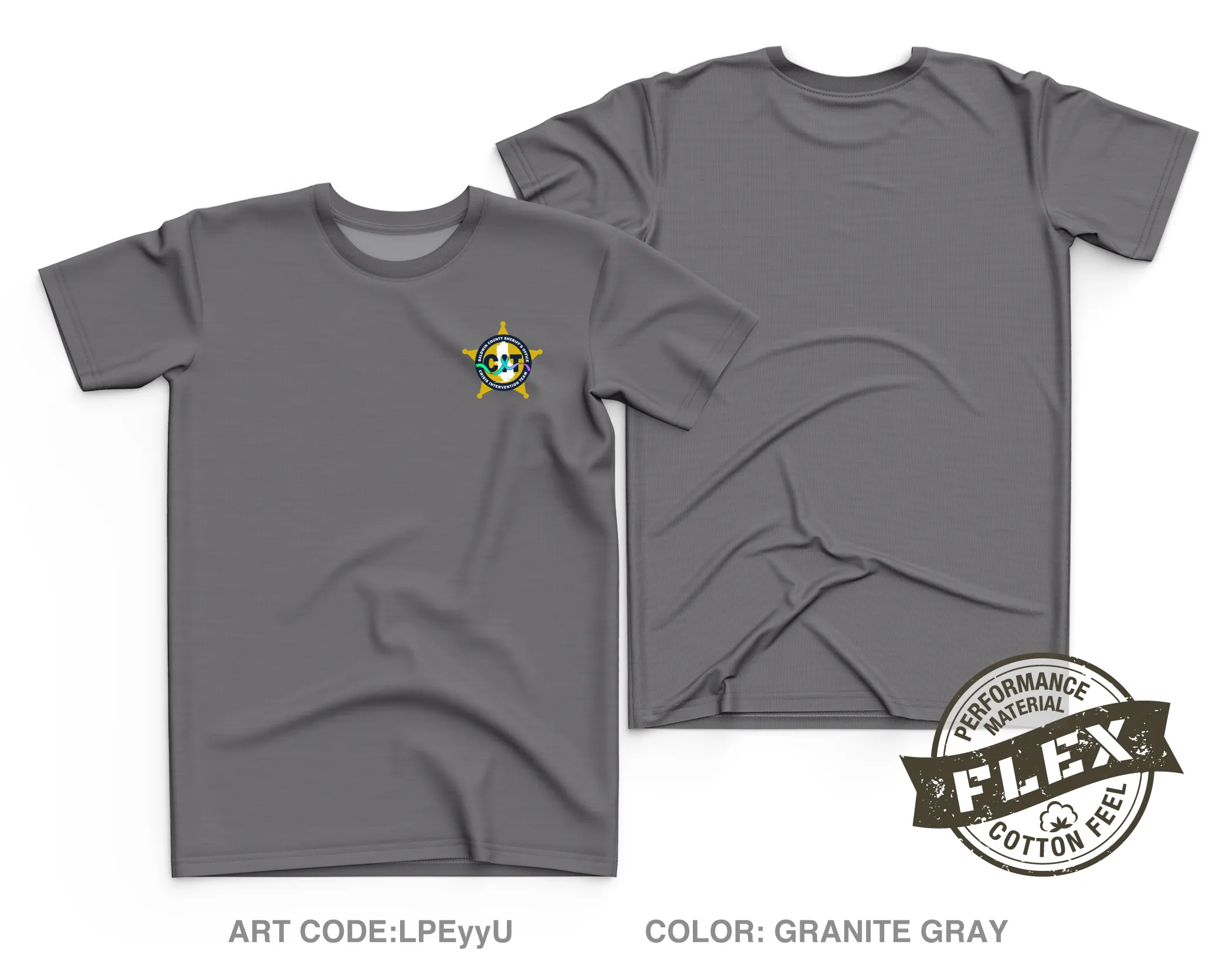 Baldwin County Sheriff’s Office Crisis Intervention Team Core Men's SS Flex Performance Tee - LPEyyU
