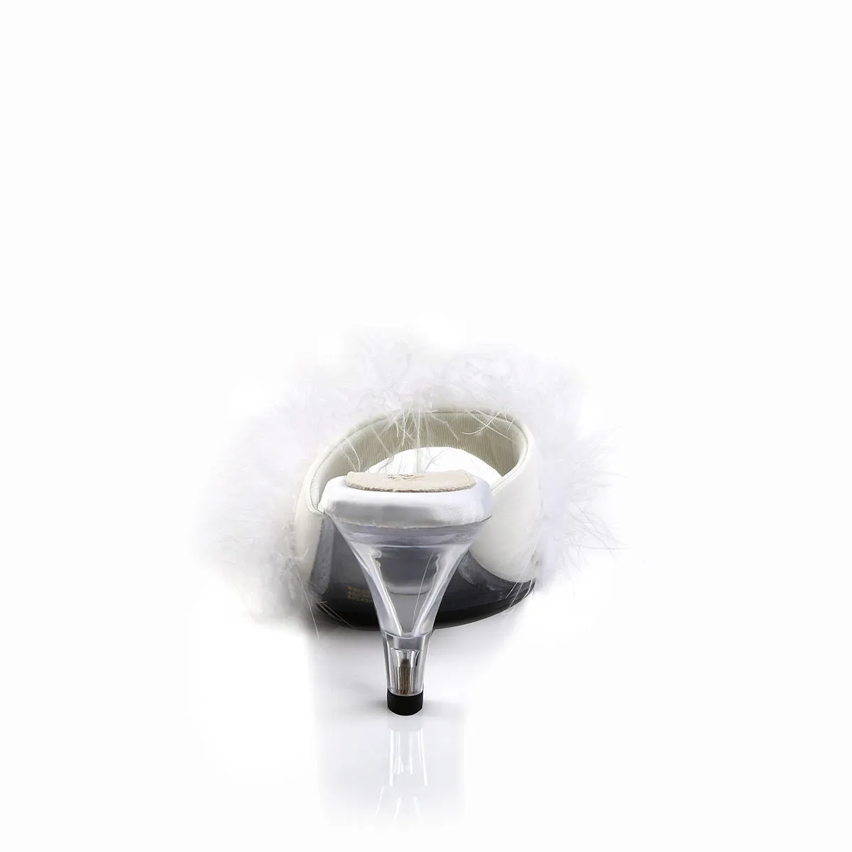 BELLE-301F  White Pu-Fur/Clear