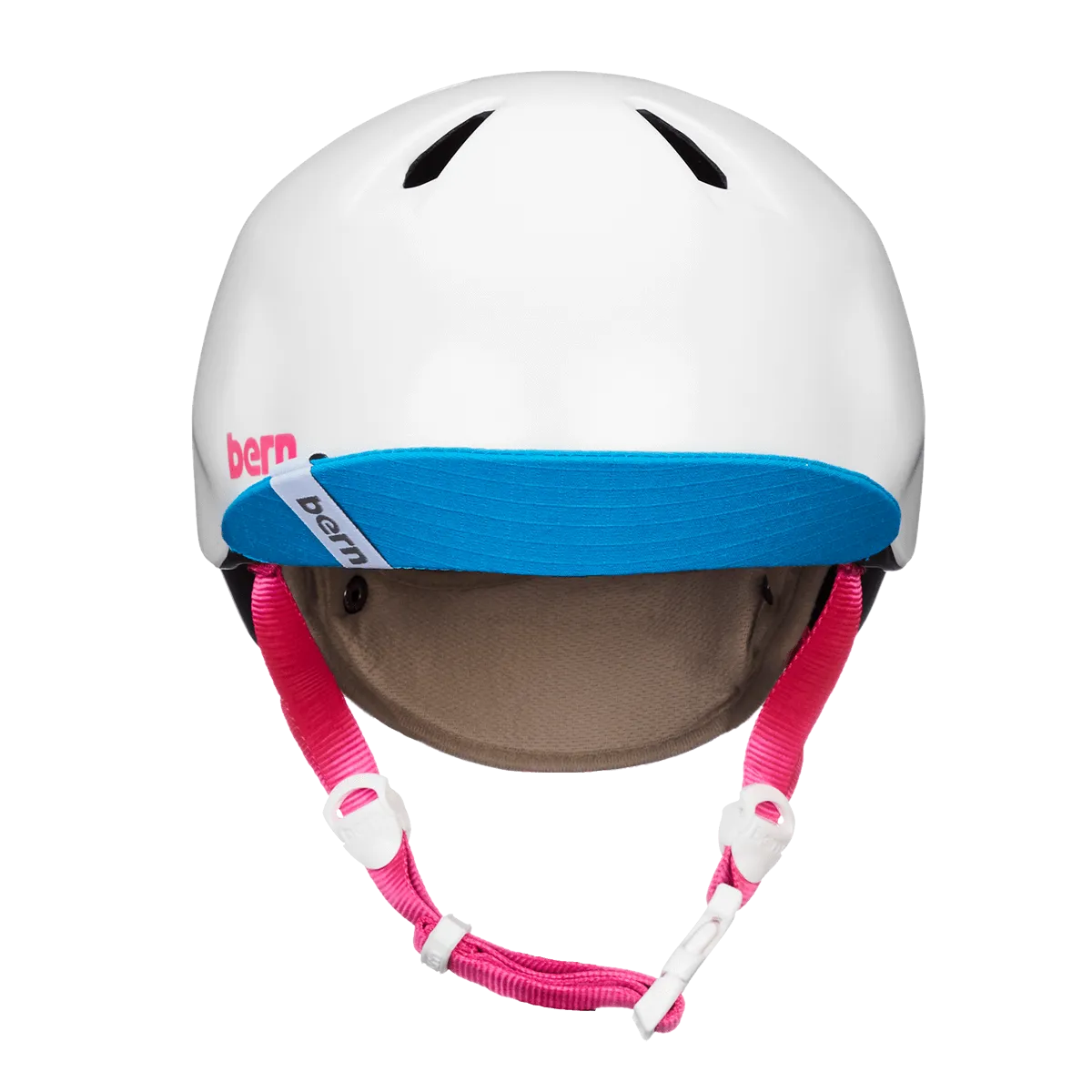 Bern Nina Satin White w/ Flip Visor