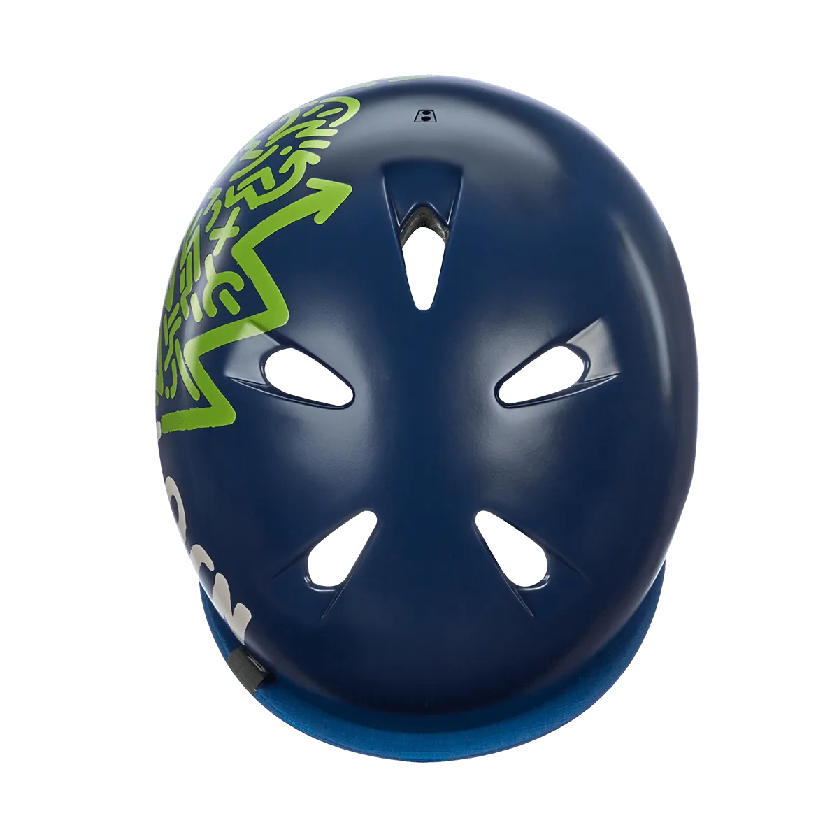 Bern Nino Satin Navy Blue Zig-Zag w/ Flip Visor