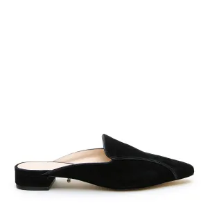 Black Suede Pointed Loafer