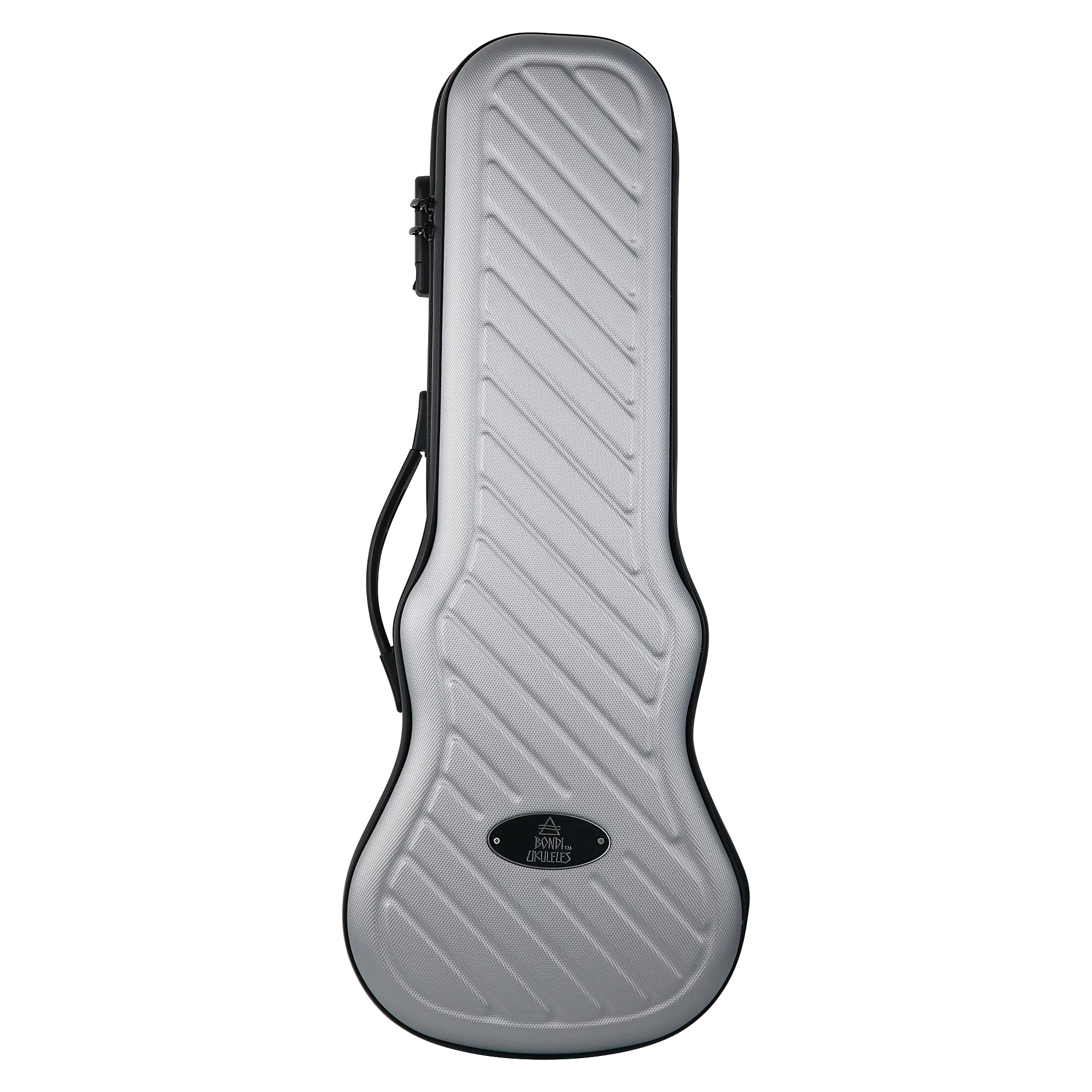 Bondi Shock-Rock Concert Ukulele Hard Case - Silver