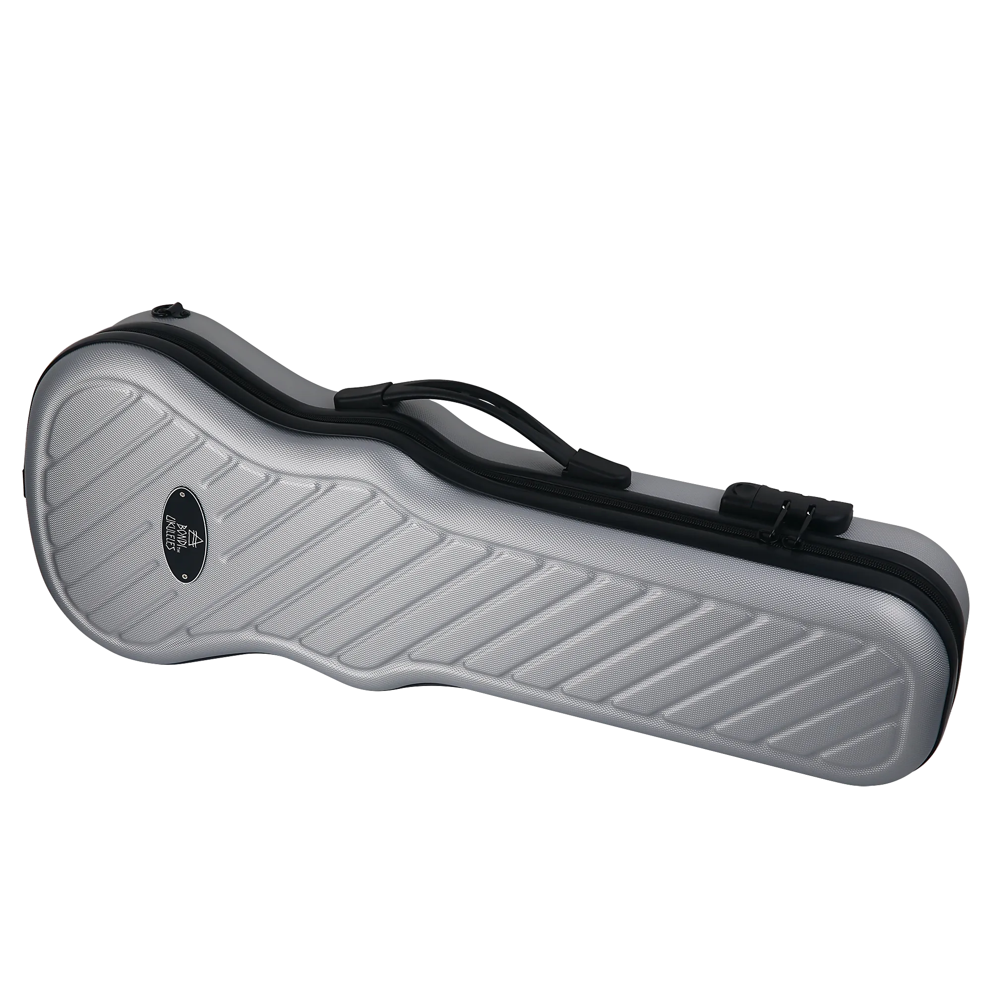 Bondi Shock-Rock Concert Ukulele Hard Case - Silver