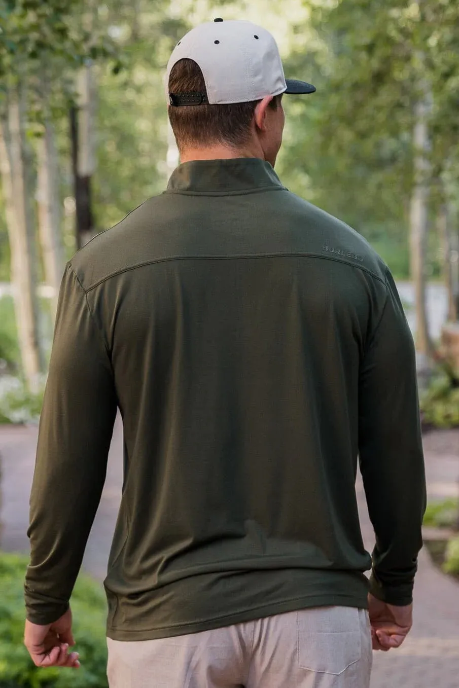 Burlebo Mallard Green Performance Quarter Zip