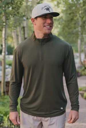 Burlebo Mallard Green Performance Quarter Zip