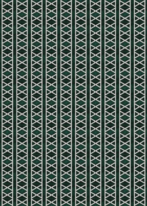 C H Designs "Havier Castle" Vinyl Floorcloth - Spicher & Co.