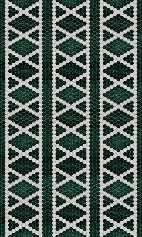 C H Designs "Havier Castle" Vinyl Floorcloth - Spicher & Co.
