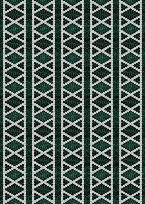 C H Designs "Havier Castle" Vinyl Floorcloth - Spicher & Co.