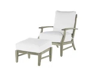Cape Cod Ottoman - Oyster Teak