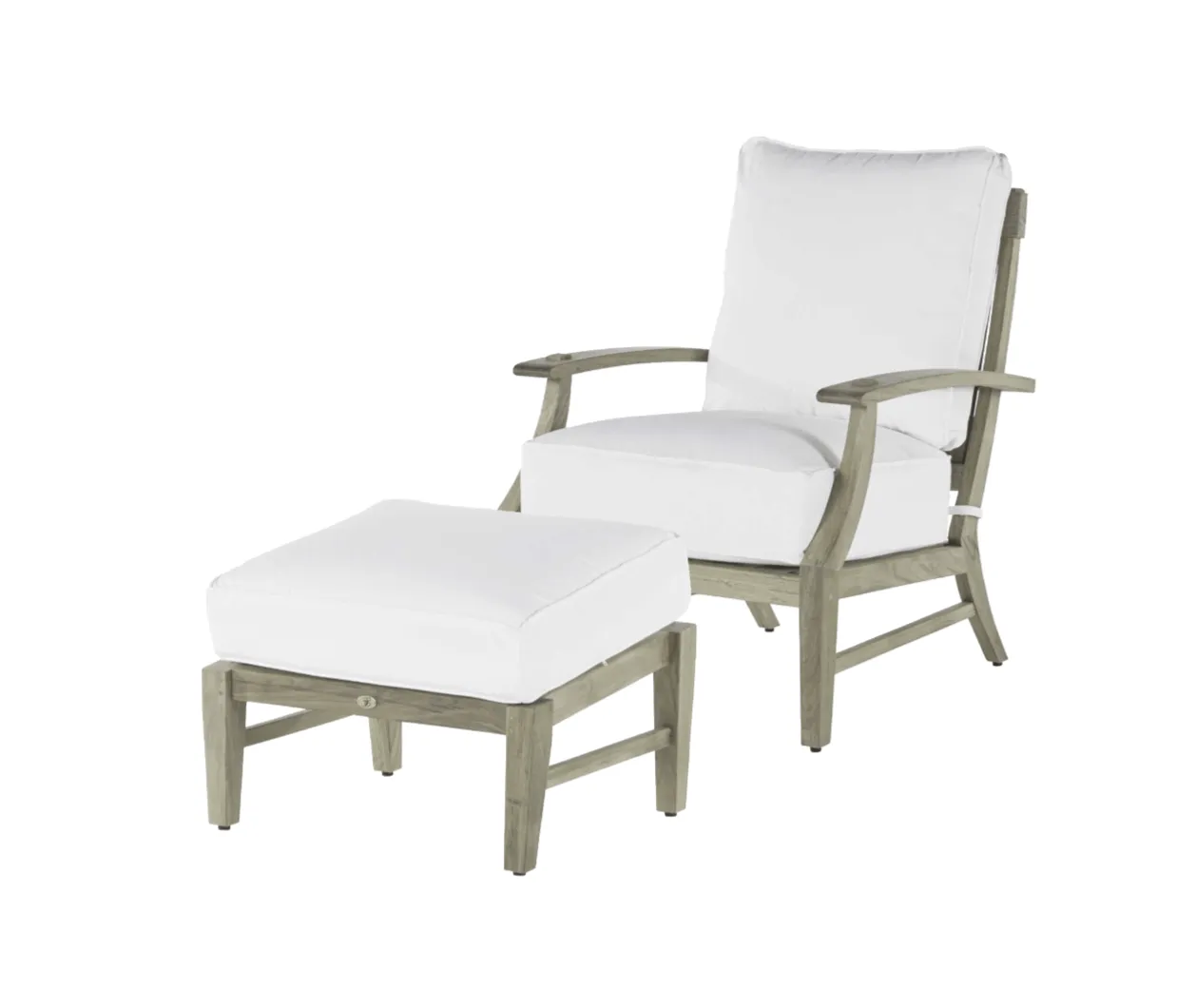 Cape Cod Ottoman - Oyster Teak