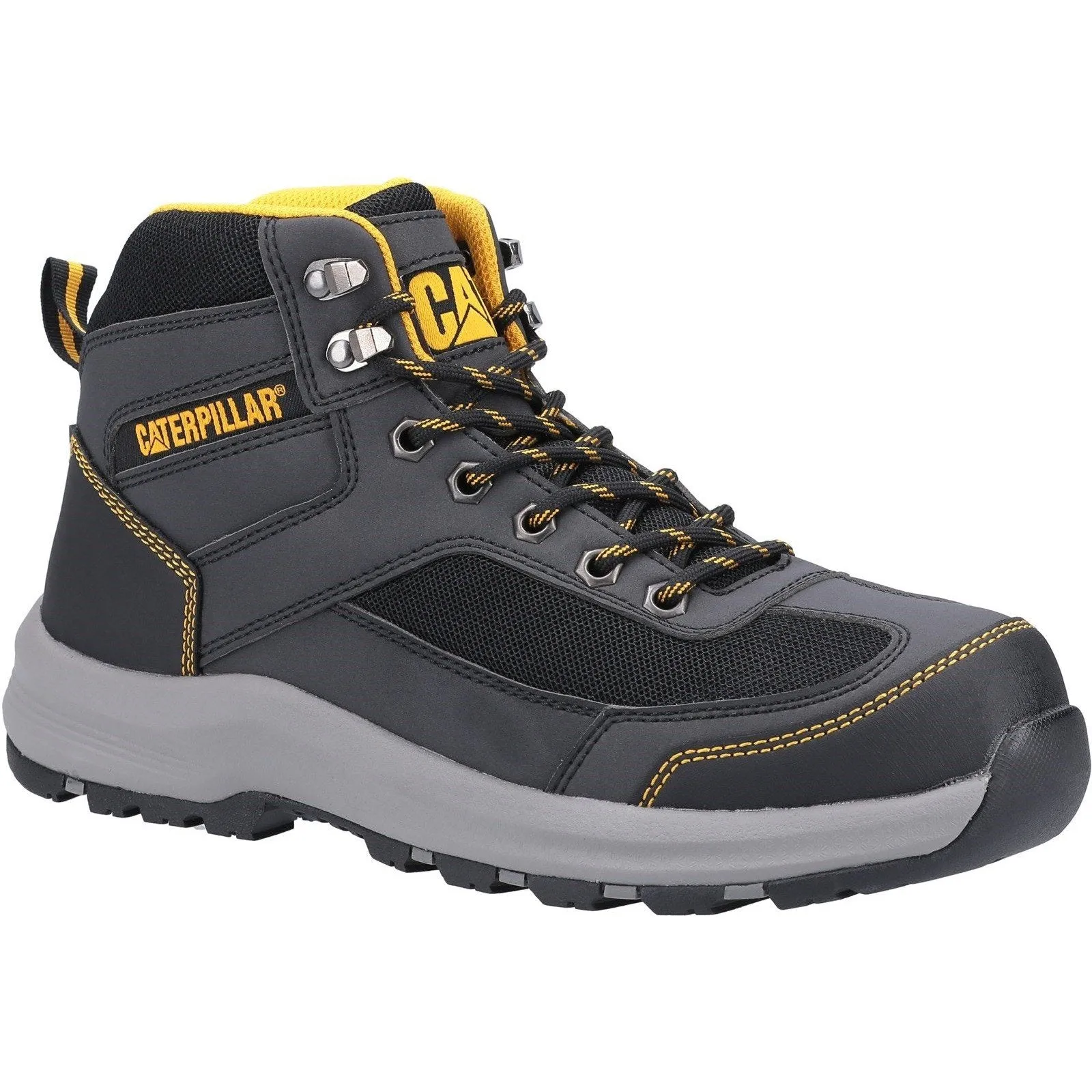 Caterpillar NEW Elmore S1P Wide-Fitting Safety Hiker | Steel Toe Cap - Dark Grey