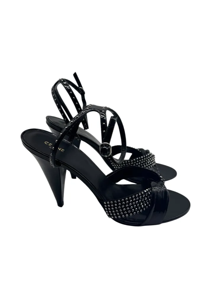 Celine Embellished Twist Heel Sandals Women's size 40 = US 10