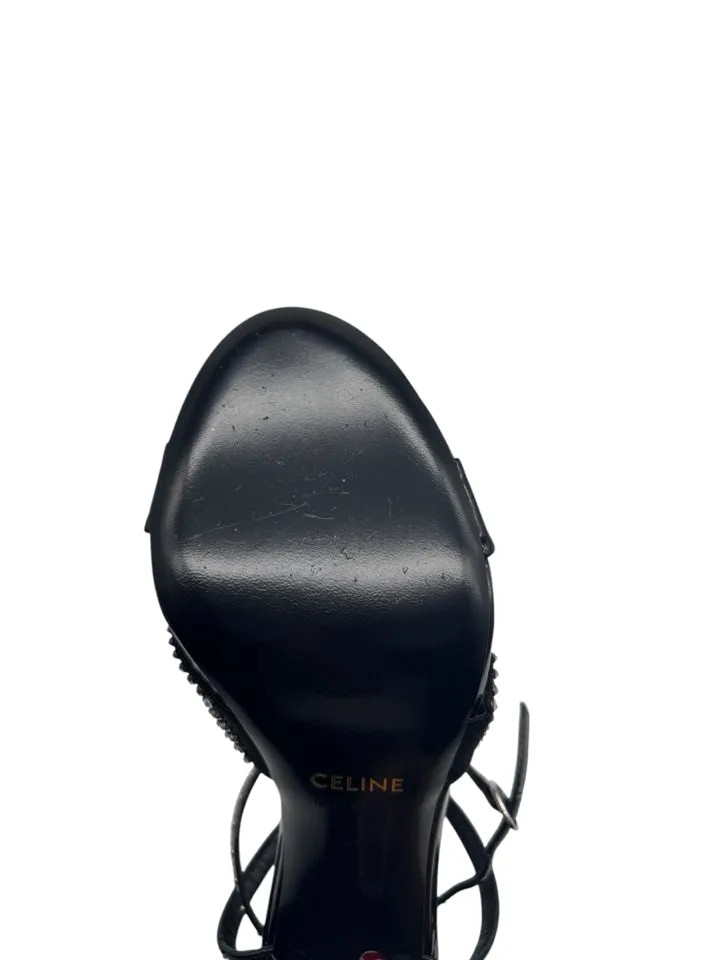 Celine Embellished Twist Heel Sandals Women's size 40 = US 10