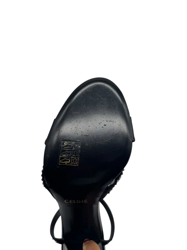 Celine Embellished Twist Heel Sandals Women's size 40 = US 10