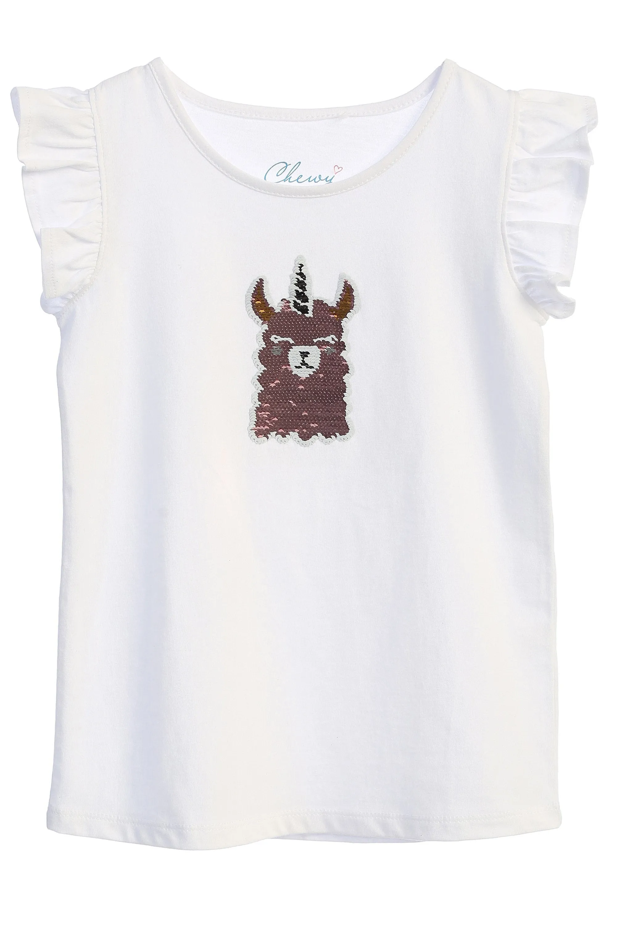 CH-TS102- Llama-corn Flip Sequin Shirt