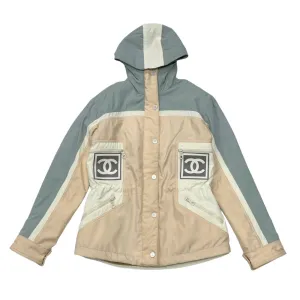 Chanel Baby Blue Colorblock Coat