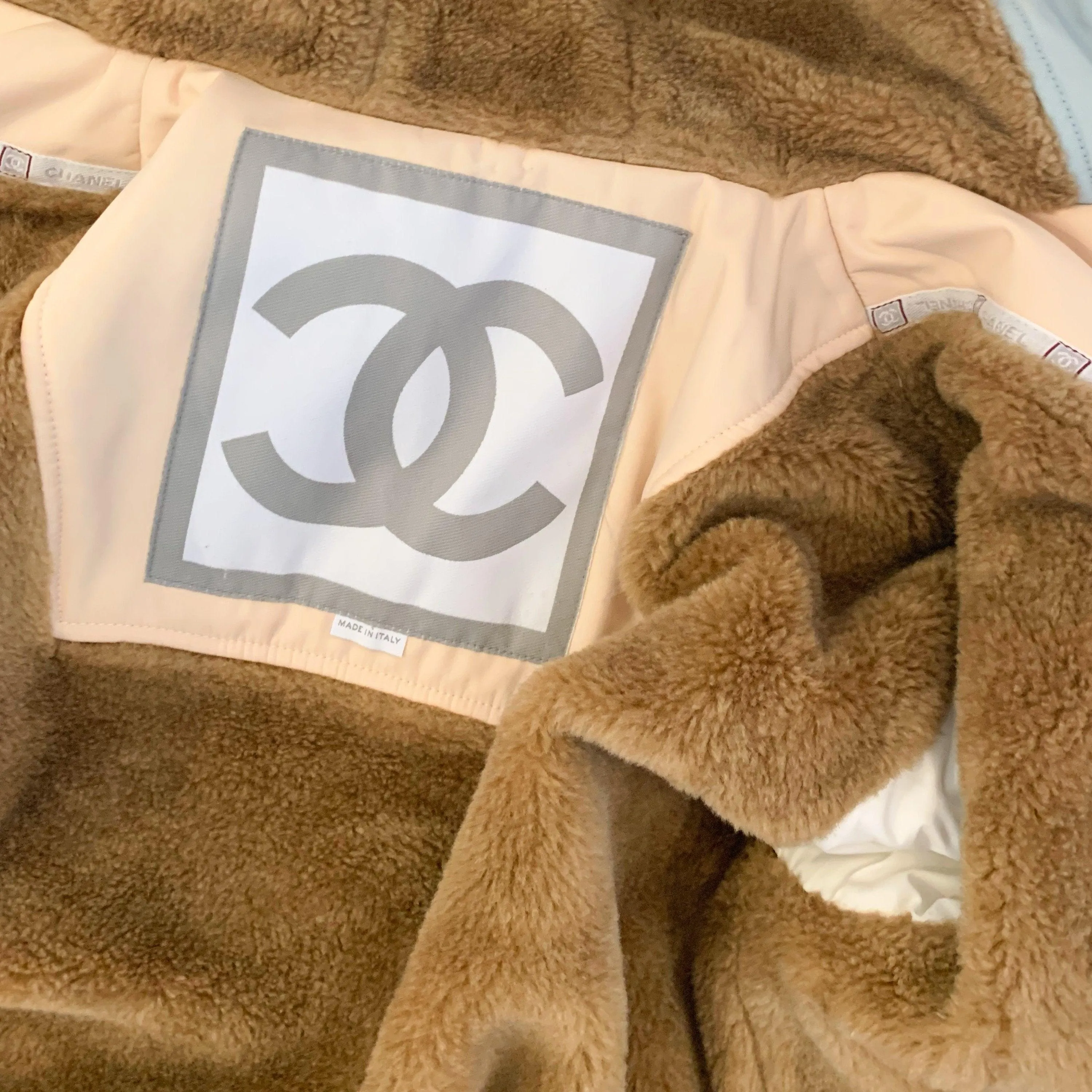 Chanel Baby Blue Colorblock Coat