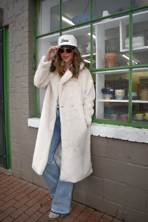 Chic Long Line Fur Coat