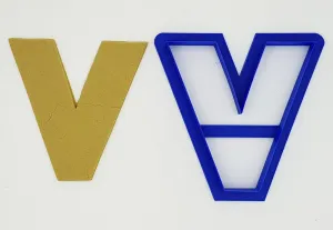 Chunky Alphabet Letter V 9.5cm Cookie Cutter