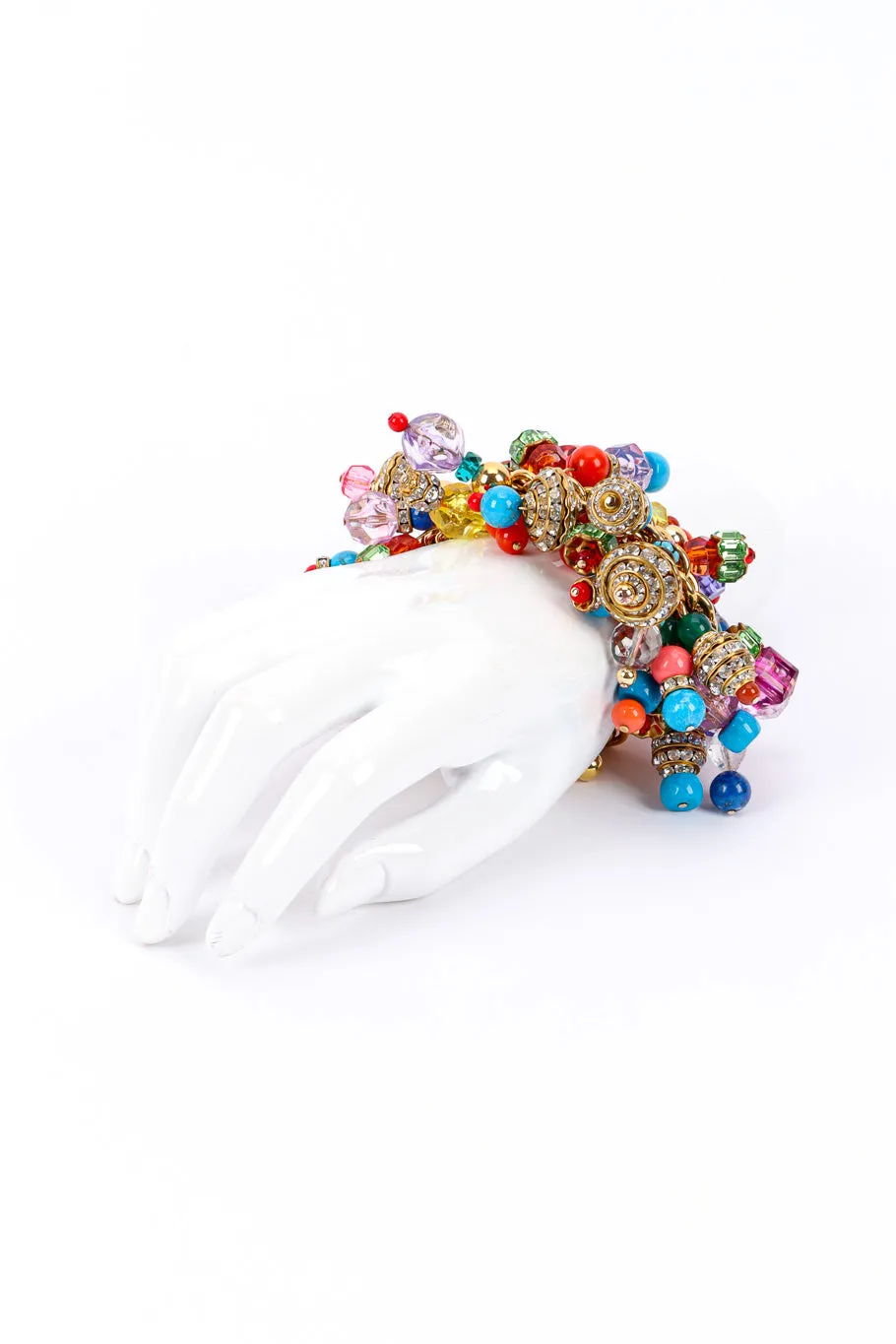 Chunky Beaded Charm Bracelet