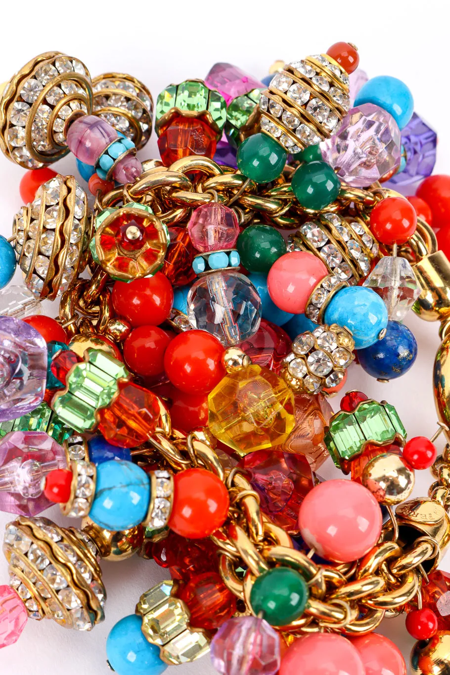 Chunky Beaded Charm Bracelet