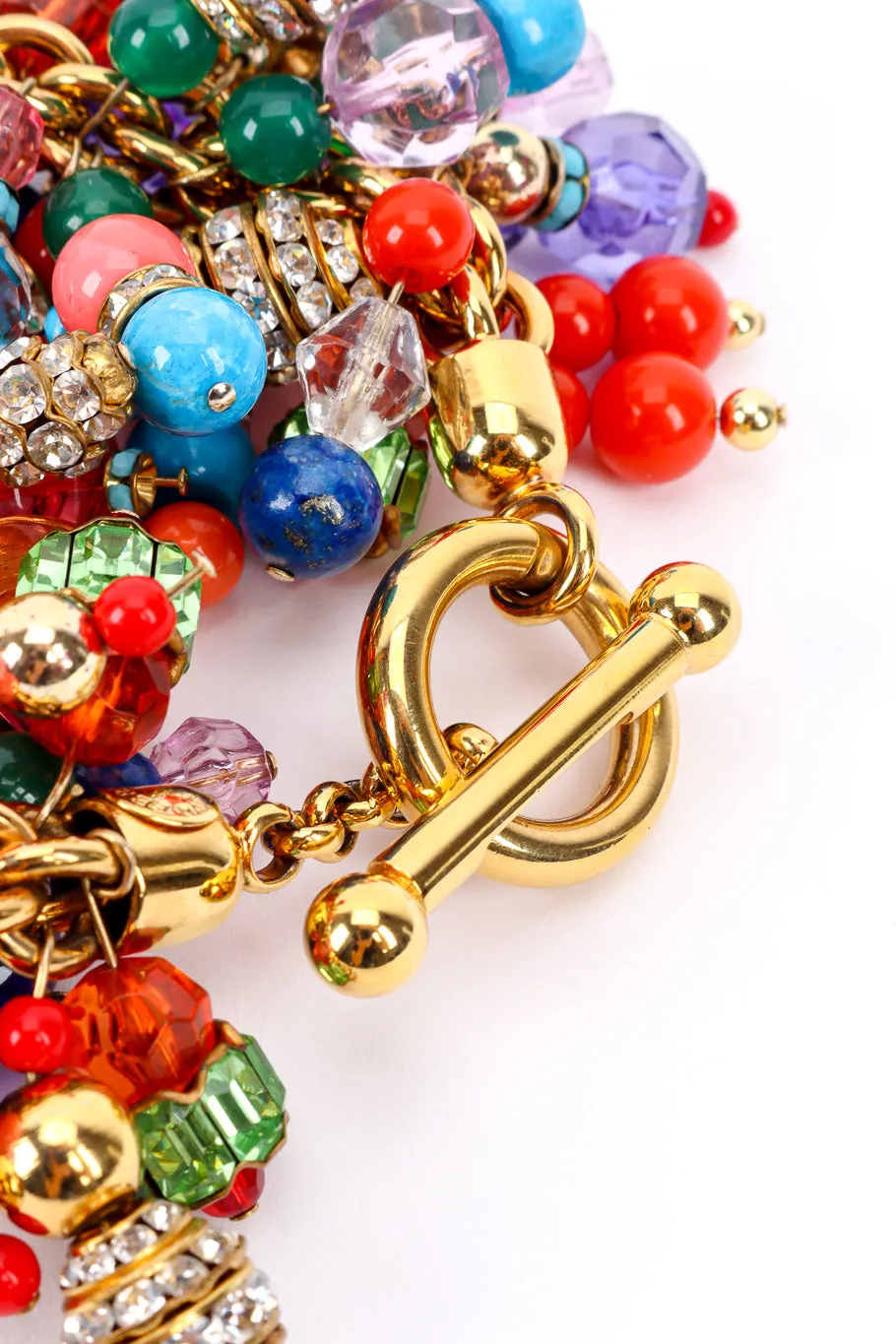 Chunky Beaded Charm Bracelet