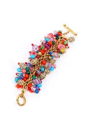 Chunky Beaded Charm Bracelet