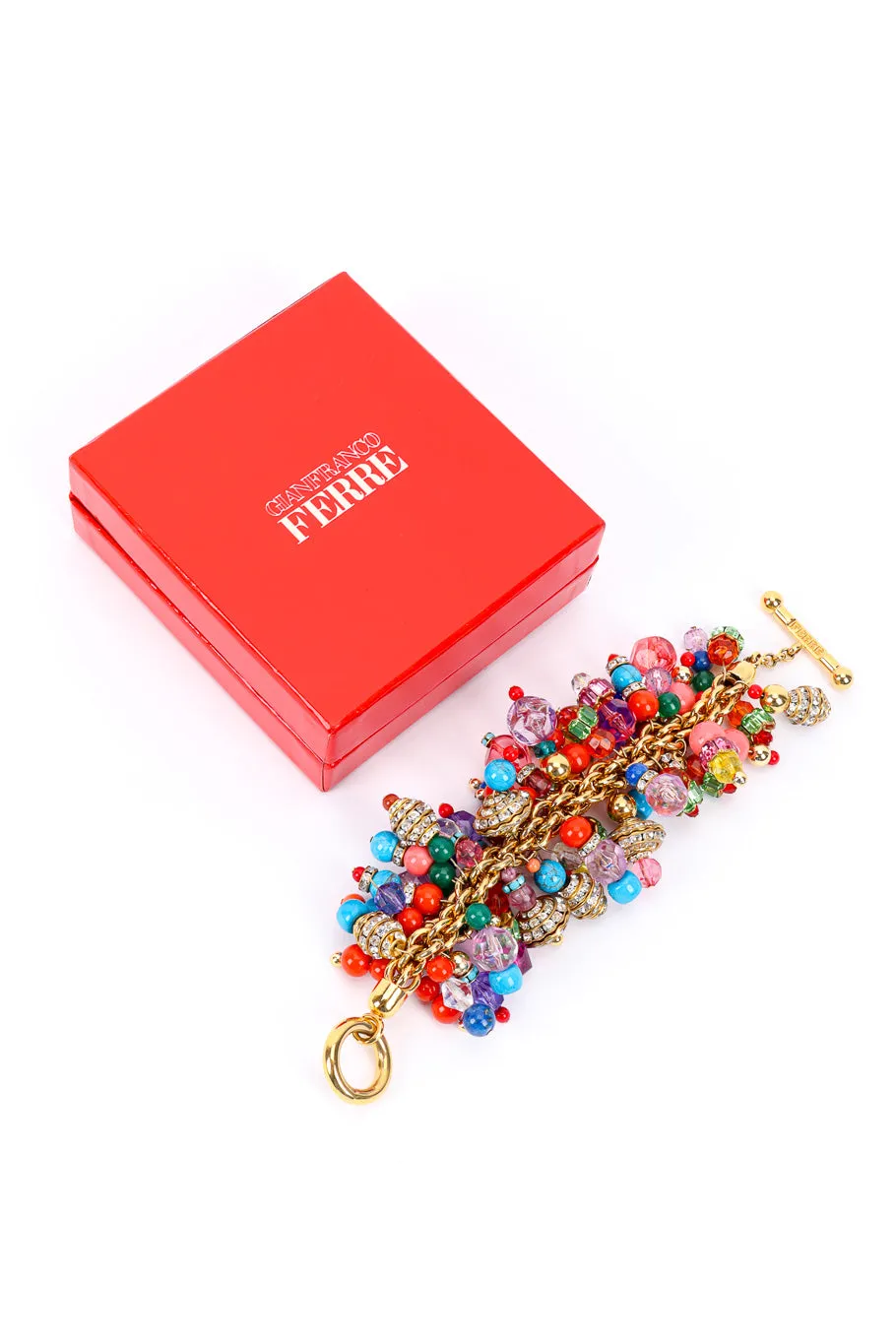 Chunky Beaded Charm Bracelet