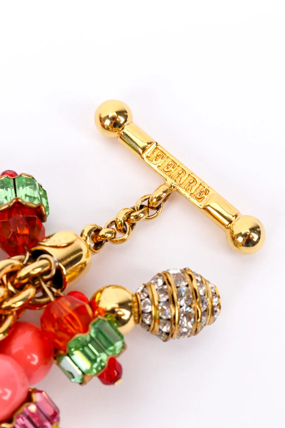 Chunky Beaded Charm Bracelet