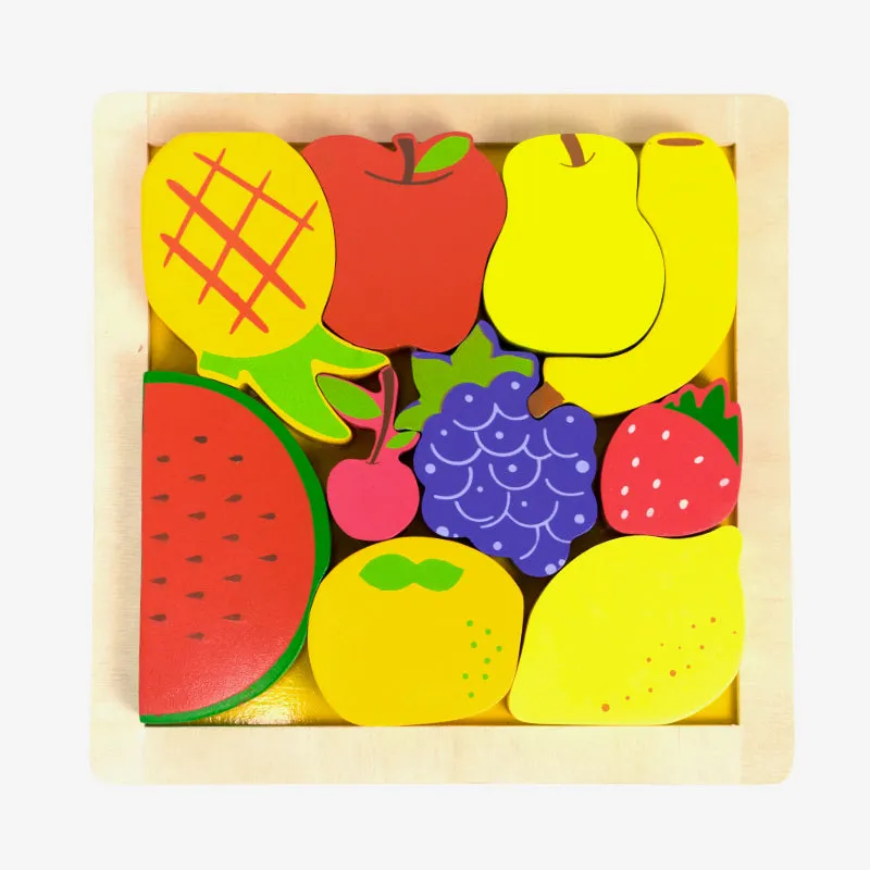 Chunky Wooden Puzzle - Fruit Salad